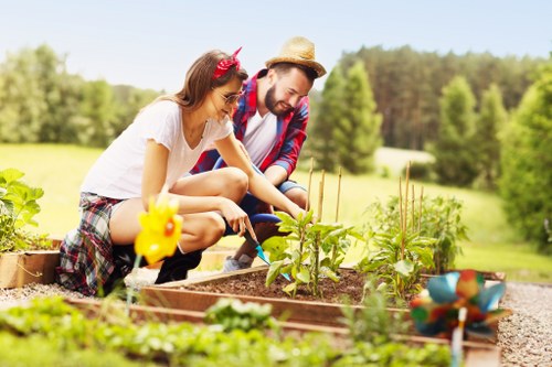 Professional garden clearance removing weeds and debris in Harold Wood