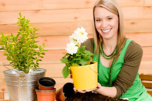 Site safety measures for garden maintenance activities